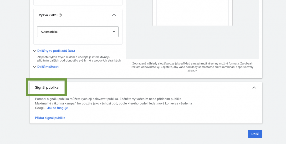 Přeskočení signálů publika